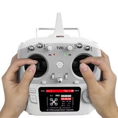 RadioLink T12D 12 Channels RC Transmitter 2.4GHz with R16F Receiver Remote Controller for FPV Drone Fixed Wing Airplane Car-HPXGRC