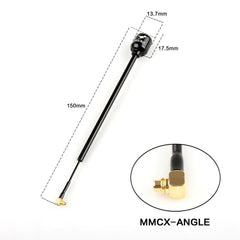 HGLRC Mini Long Range Hammer Antenna Mini RHCP LHCP Spin SMA IPEX MMCX Angle 5.8G 2.5dBi 135mm