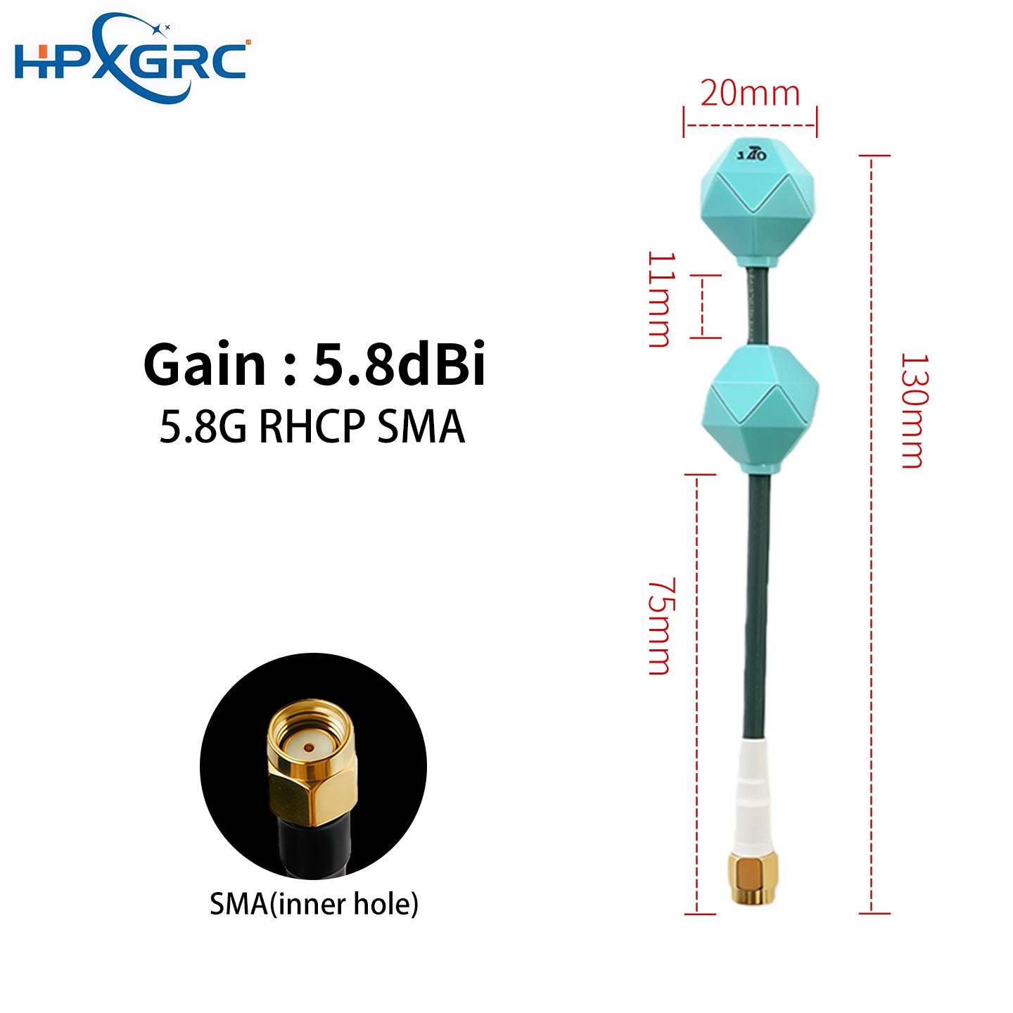 HPXGRC 3.3G/4.9G/5.8G Right-Hand Circularly Polarized High-Performance Antenna