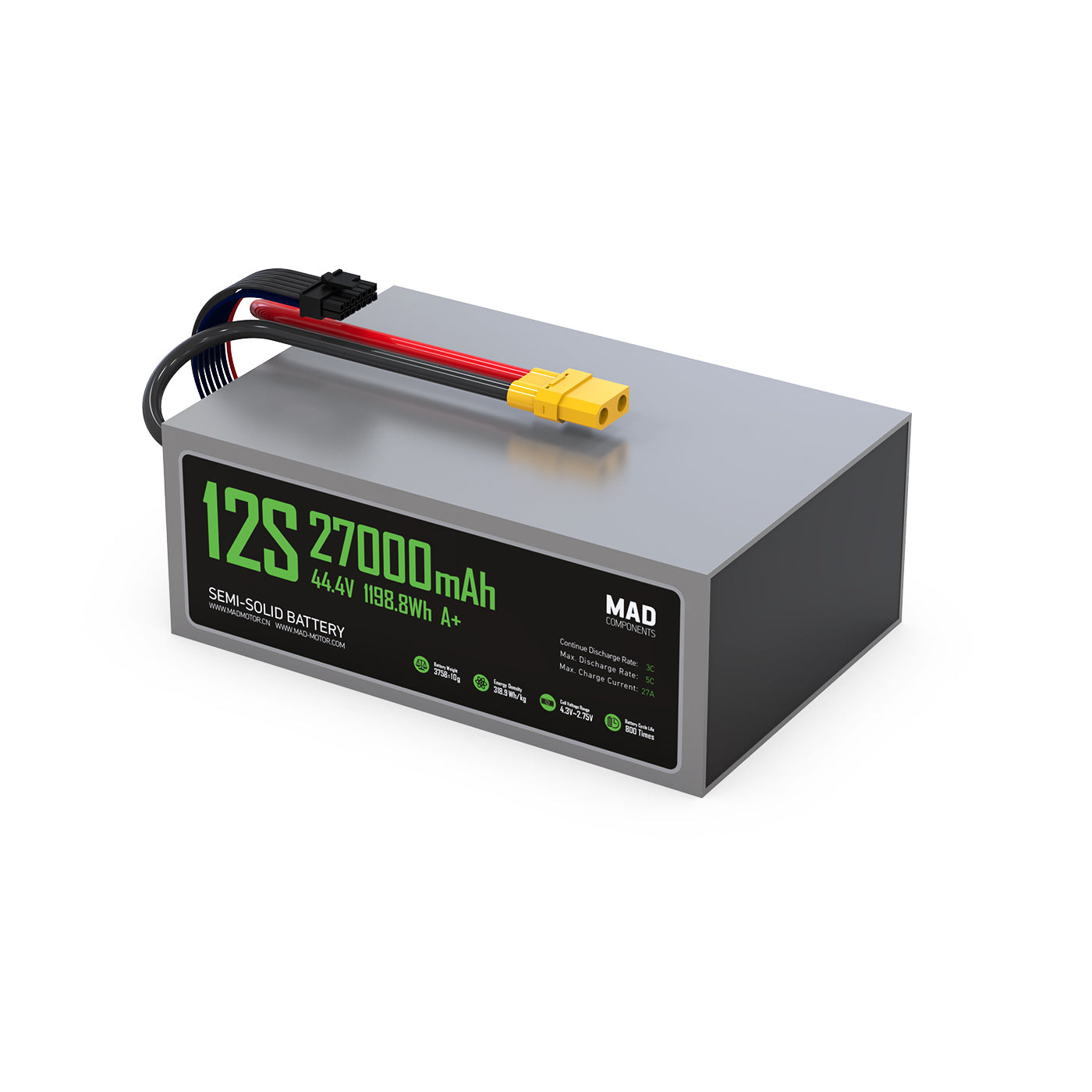MAD 12S 27Ah Drone Solid State Lithium-ion Battery