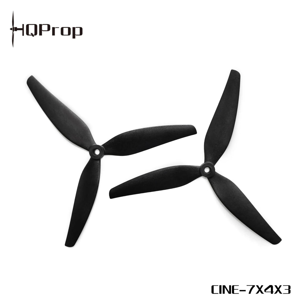 HQProp Cine7(7X4X3) (2CW+2CCW) Black-Glass Fiber Reinforced Nylon