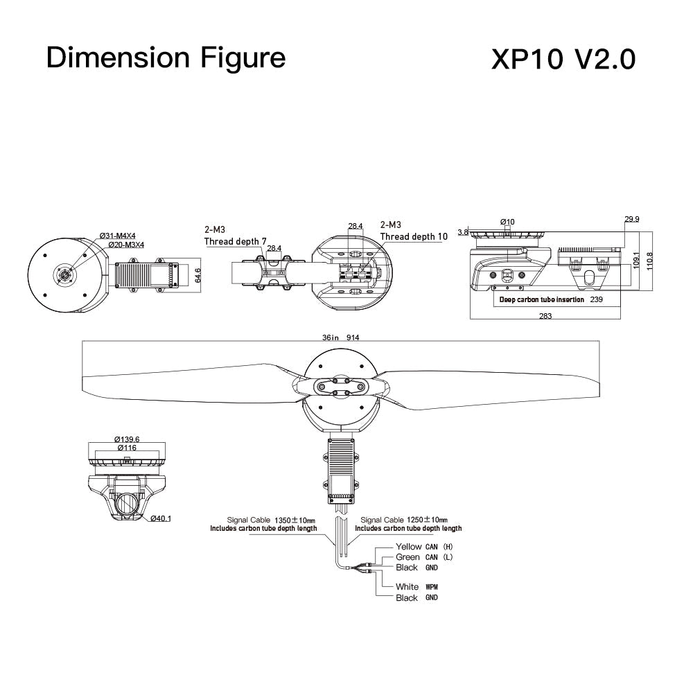 MAD XP10 V2 Drone Arm Set 90KV