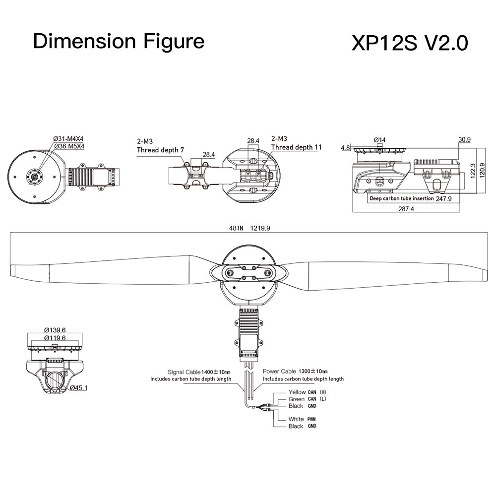 MAD XP12S V2 Drone Arm Set 65KV