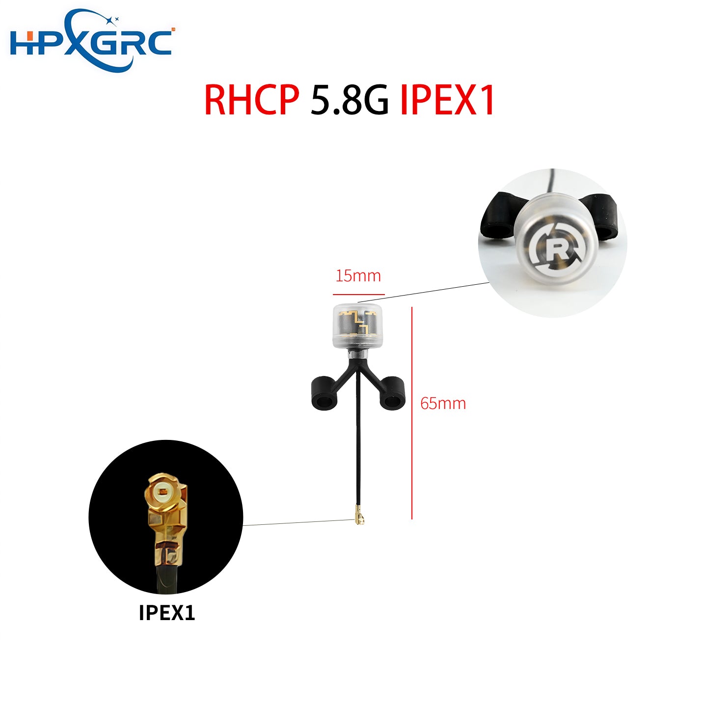 HPXGRC 5.8G Black Bear FPV Antenna V2