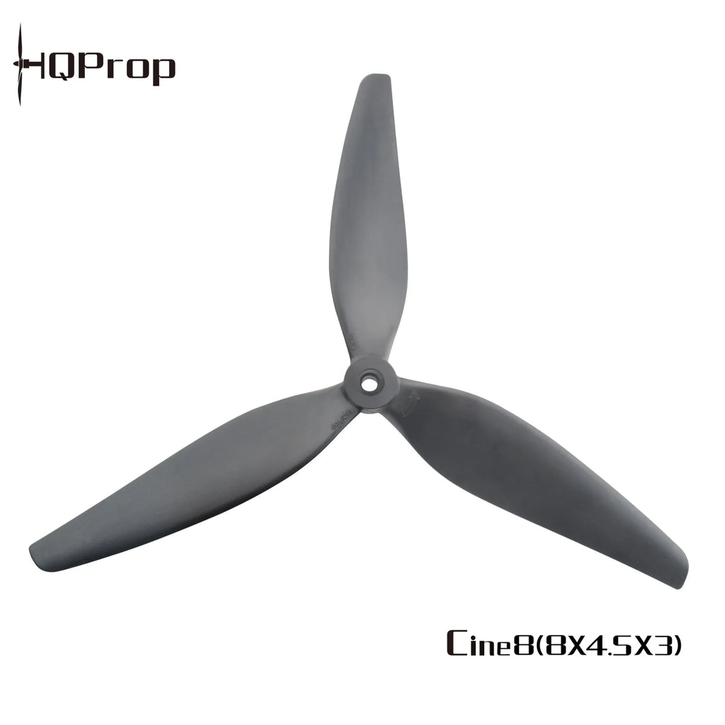 HQProp Cine8 (8X4.5X3) (2CW+2CCW) Black-Glass Fiber Reinforced Nylon