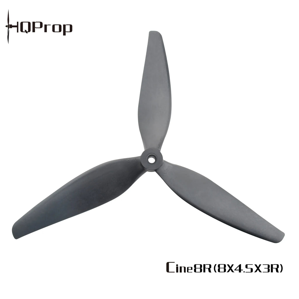 HQProp Cine8 (8X4.5X3) (2CW+2CCW) Black-Glass Fiber Reinforced Nylon